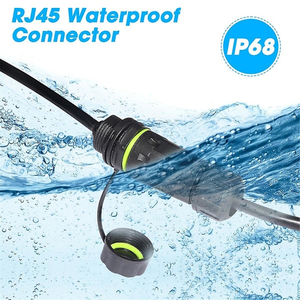 Yxy Rj45 Dokkingkontakt Ethernet Nettverk Panelmontering Vanntett Ip68 Header Utendørs Bredbånd Ne