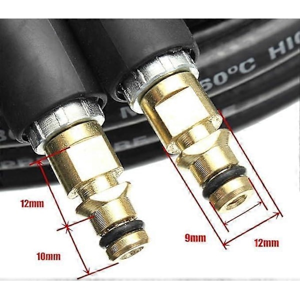 Til Karcher K2 K3 K4 K5 K6 K7 (6m) Trykvaske Vandrensning Højtryksudskiftningsslange Rengøringskit 6m/8m/10m/15m{ DB} Quick Ends 8m