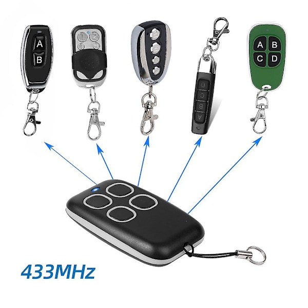 433Mhz Rolling Code -kaukosäädin, 4 painiketta, kopiointilaite, sähköportin autotallin oven avaaja, kiinteä kloonauskaukosäädin [DB]