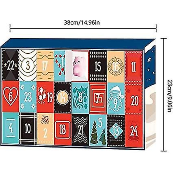 Adventskalender, 24 Mochi Squishies, Återanvändbar, Present Till Pojkar Och Flickor {db}