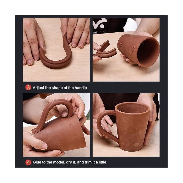 Keramikverktyg Gör-det-själv-lerverktyg Keramikhandtagsverktyg Tekoppar Muggar Redskap Handtag Skulptur C Typ