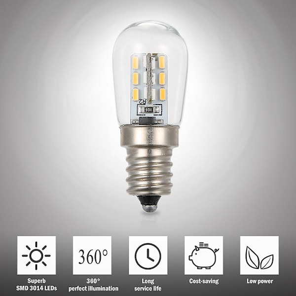AC220V LED-minijääkaapin valolamppu E12-kantapidike SMD3014 [DB] Warm white