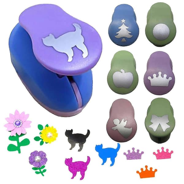 Craft Hole Punch Tool - DIY Scrapbook Paper Shape Puncher - för barn & vuxna pyssel[DB] Crown