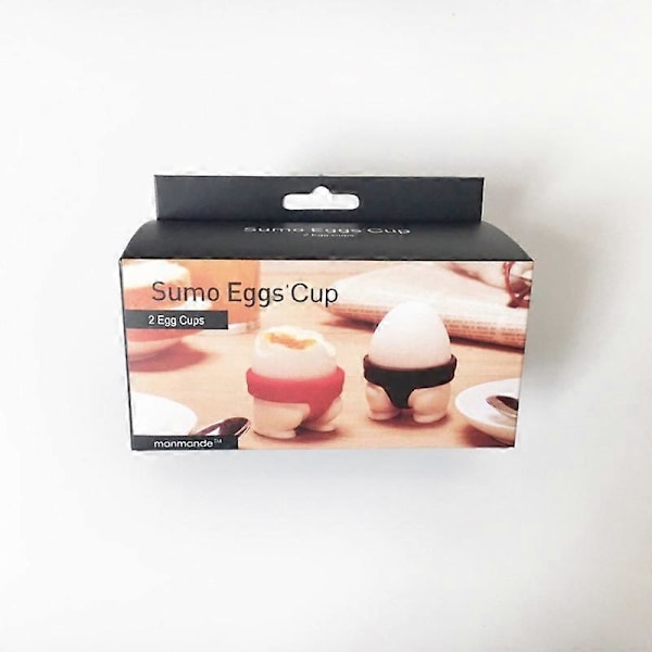 2-delt Eggkopp Silikon Gel Eggkopp Sumo Eggkopp Sett Barne Eggkopp, 6 * 5,5 * 4cm [DB]