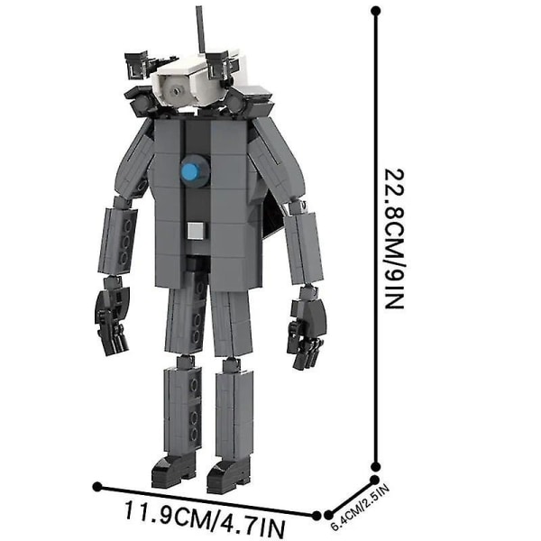 Skibidi Toalett Leksak Byggsten Titans Kameraman Tv Man Cameraman Speakerman Skibidi Toalett Klocka Man Titans Borr Högtalare Db c 22cm