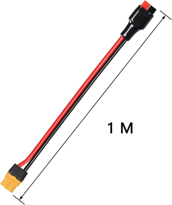 1m 12awg Xt60 Hunn til 30a Solcellekontaktkabel