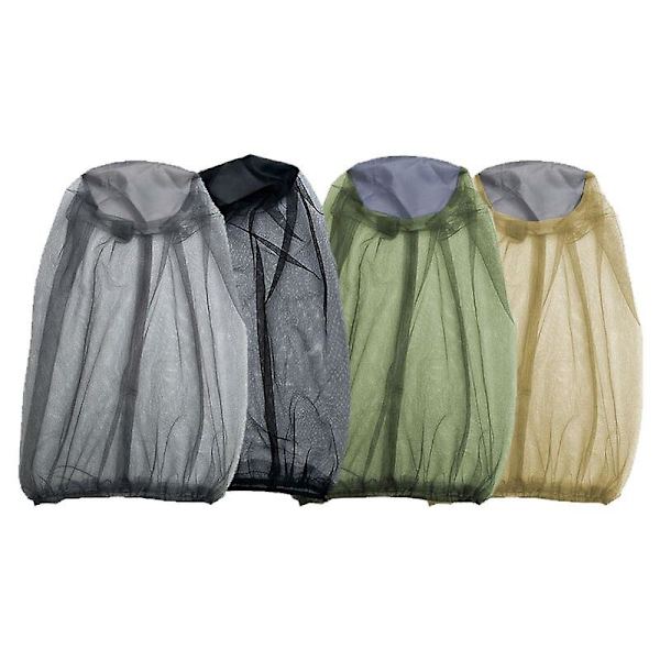 Udendørs fiskehat Anti Mosquito insekthue Bug Mesh hovednet ansigtsbeskytter DB 4PCS All Kinds One