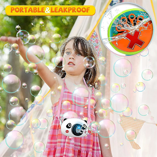 Bubbelmaskin för barn, automatisk bubbelblåsare, bärbar bubbelmaskin, 1000+ bubblor per minut db