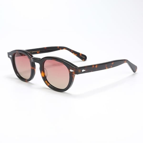 Polariserede Solbriller Johnny Depp Mænd Retro Plade {db} Black Frame blue lens Medium 46mm