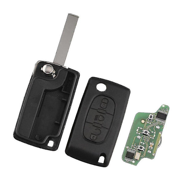 Bilnøkkel Fjernkontroll 433mhz Id46 Chip Pcf7941 Hu83 Blad For Citroen C3 C2 C5 {Db}