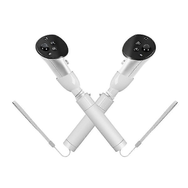 Håndtagsbeslag til Meta Quest 3 VR Controller Tilbehør, VR Gorilla Tag Lange Arme Beat Saber Forlænger Grib [DB] White