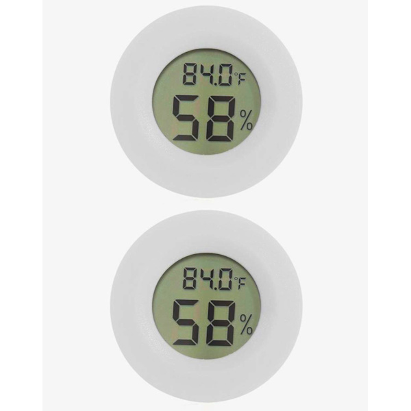 Mini termometrar hygrometrar 2-pack för kylskåp frys inomhus elektronisk hygrometer detektor temperatur fuktighet UD01 vit
