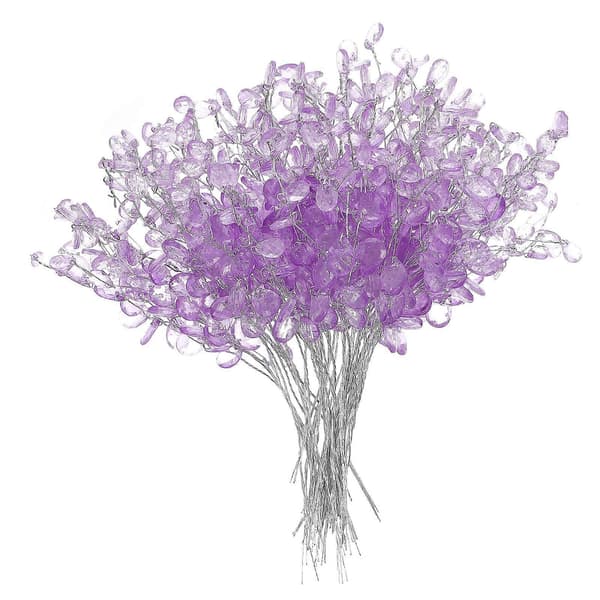 Akrylperleblomst kunstig buket til bryllupsfestindretning 50 stk [DB]