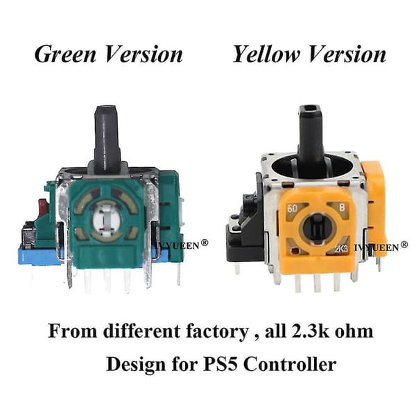 Tib 10 sæt til Playstation 5 Ps5 Controller 3d Analog Thumb Stick Sensor Modul Potentiometer Med Thumbsticks Caps Grips DB Pack D