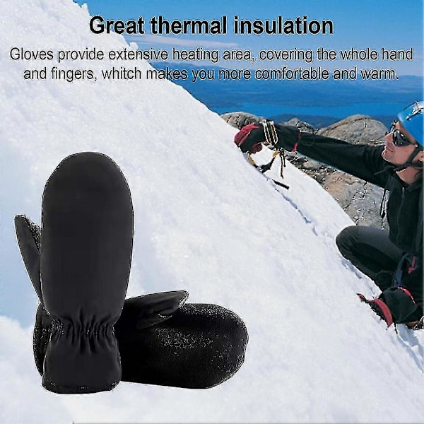 Elektrisk Opvarmede Handsker Kvinder Opvarmede Skihandsker Opvarmede Vanter Vinter Udendørs Varme Handsker Med Usb Genopladelige Handsker{ DB} Red