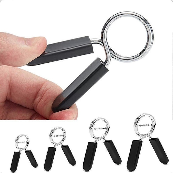 2/4 stk 25-50mm Vektstanglås Klemme Fjær Krageklips Trening Vektløfting Dumbbell Lås [DB] 25mm 4pcs