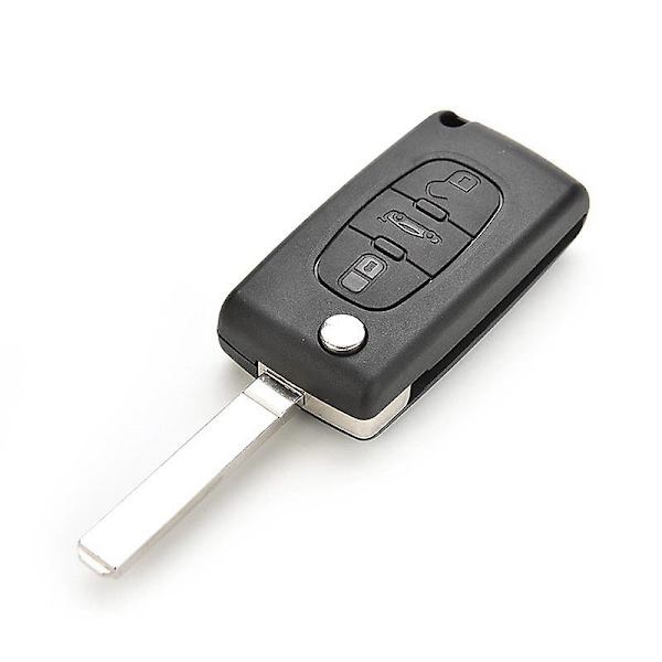Fjernkontroll Flip Folding Fjernkontroll Nøkkelveske Shell For Peugeot 407 307 308 607 3 Knapper Smykker