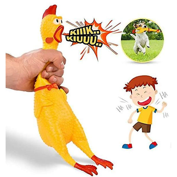 Gummi kyckling / kläm kyckling, skämt nyhet leksak Db L