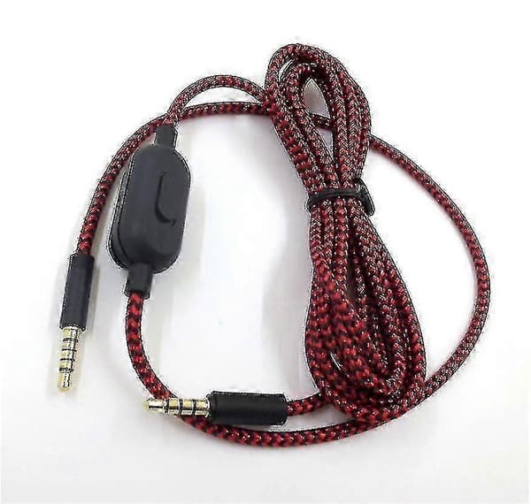 3,5 mm til 3,5 mm lydkabel, kompatibelt med Logitech G Pro X / G Pro Gaming Headset [DB] Red