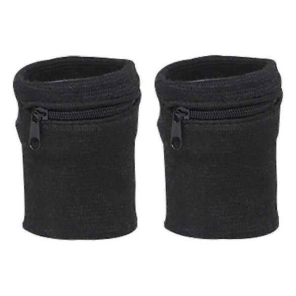 Håndleds Pung Lynlås Håndledstaske Løbearmbånd Håndledstaske Armbånd Taske [DB] Black
