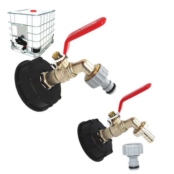 IBC-tankadapter 1/2 'kranutloppsfäste ventil kran trädgårdsslangkopplingar  [dB} 1PC