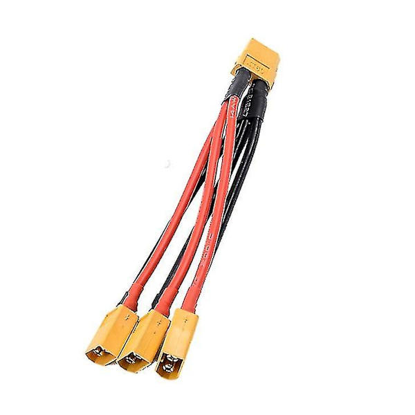 Xt60 Parallell Batterikonnektor Han/Hona Kabel Dubbel Förlängning Y-Split/3 Vägar 14Awg Silikontråd F {Db} xT60 1 M to 3 F