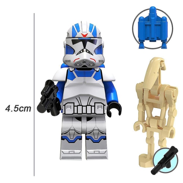 8 st/ set Star Wars -serien Byggklossar Minifigurer Leksak Darth Maul Obi-wan Rey Montering Actionfigurer Leksaker Barn Fans Samlarobjekt Present Db
