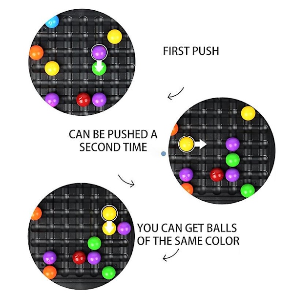 Regnbue Ball Matching Leke Fargerik Morsom Puslespill Sjakkbrett Spill med 48 stk/ 80 stk Fargede Perler for {Db) 48 Particles