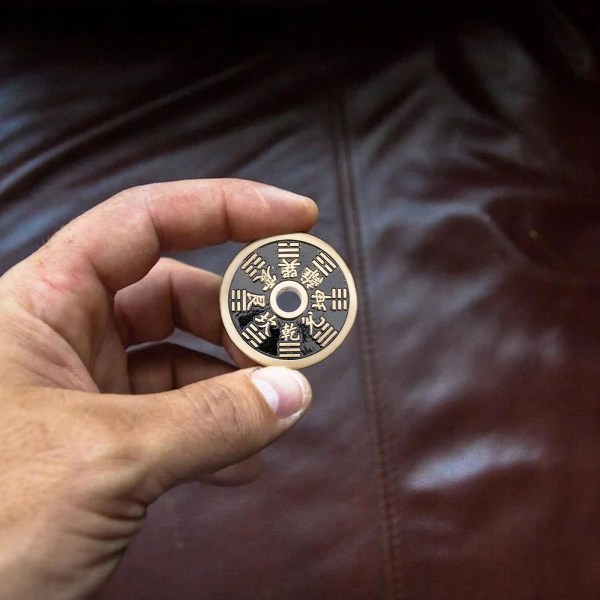 Copper Fidget Slider Coin Tai Chi Coin Kinesiskt traditionellt