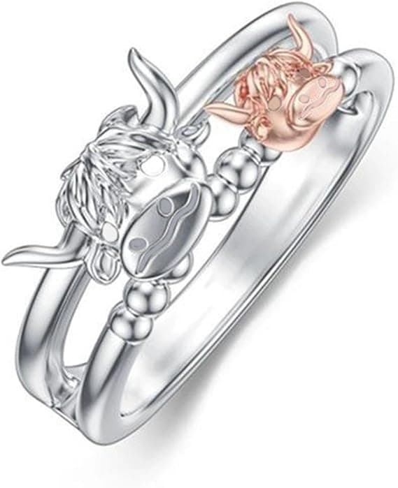 Ku-ring - Søte og elegante smykker | Ku-hode ring til høytider (DB)