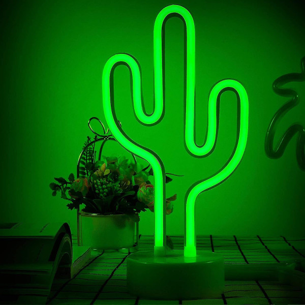 Db Led Kaktus Neon Lys Skilte Neon Skilte Lampe Flash Neon Lys Varm Hvid Dekor Ny