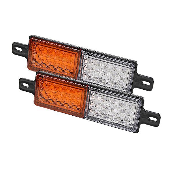 2 kpl Universaali 30 LED:n Puskurivalo, Sivuvilkku, 10-30V Parkkivalo [DB] Amber  White