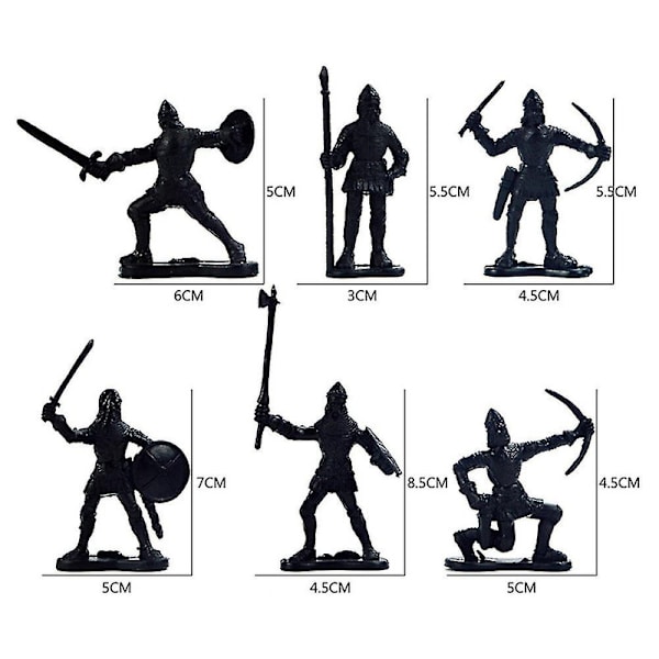 60 stk/sett Barn Gave Figurer Modell Gammel Soldat Leke Middelalder Krig Db
