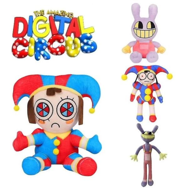 Uusi The Amazing Digital Circus Pehmo Clown Ragatha Pomni Sarjakuva Jax Doll Joker Pehmo Pehmeä Pehmo Pehmo Koristele Joululahja [DB] K-26cm