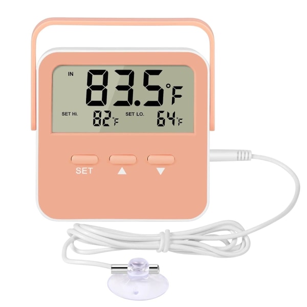 Digitalt termometer for kjøleskap og fryser - Alarm for høy lav temperatur (ekstra sensor)