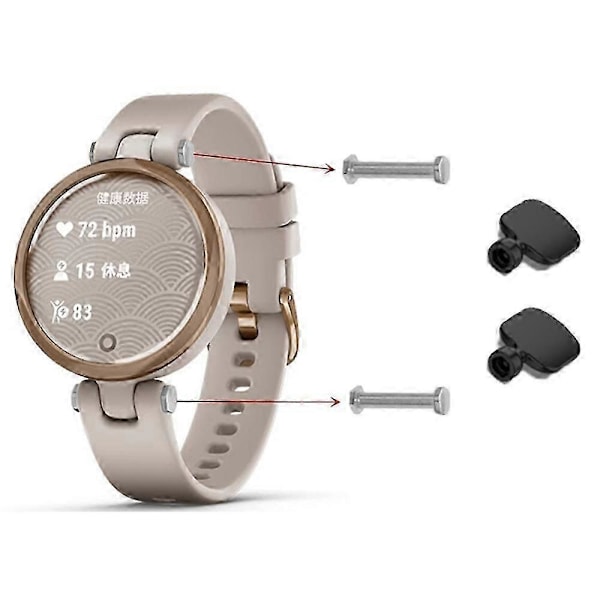 Passer til 1 par udskiftningsfjederstænger sæt til Garmin Lily Quick Release Pins med installationsværktøj - Silv-YI WU CHUN HUI [DB]