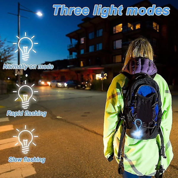 7-pack Säkerhetsljus Barnryggsäck, LED-Blinkande Ljus Barn, Säkerhetsreflektorhänge för Barn [DB]