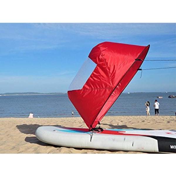 Kajaksegel, 42 Slitstarka medvindsvindseglade paddelbräda Omedelbar popup för kajakbåt Segelbåt Kanot hopfällbar stil