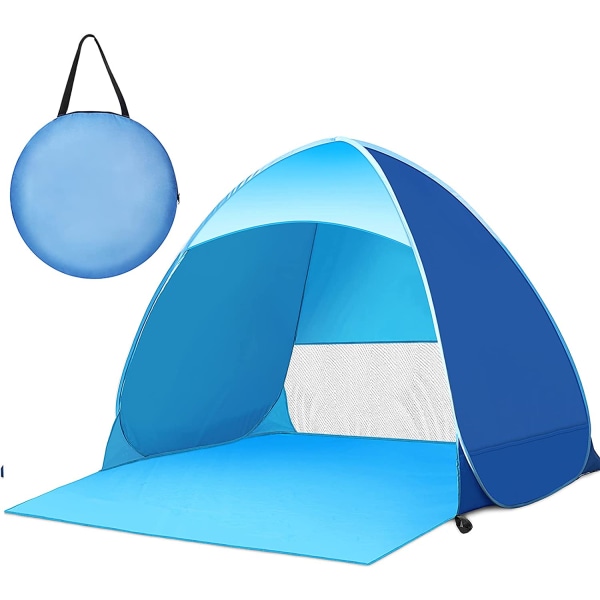 Pop-up telt, strandcampingtelt sammenleggbart utendørs lett vanntett telt