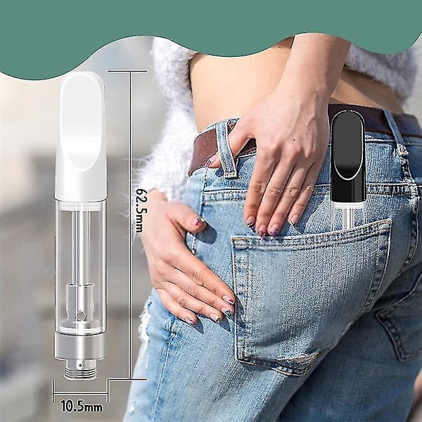 20 kpl Tyhjiä Säilytyspatruunoita 1,0 ml Lasikeraamisia Helppo Täyttää [DB] black  white