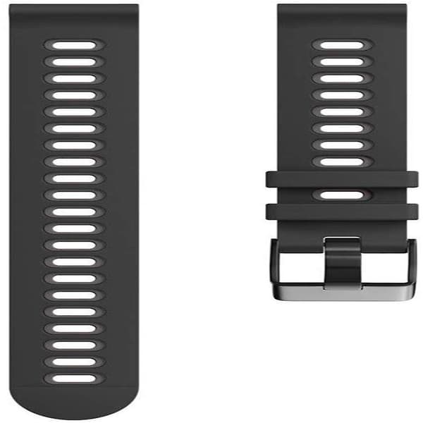 Garmin Forerunner 245 -kellolle sopiva silikoniranneke {Db} Black Grey