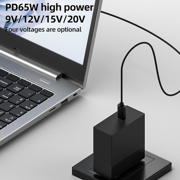 20V 4,0 x 1,7 mm USB-C til DC-adapterkabel til routere, kameraer, tv-boks, skrivebordslamper PVC-netledning Conve Db