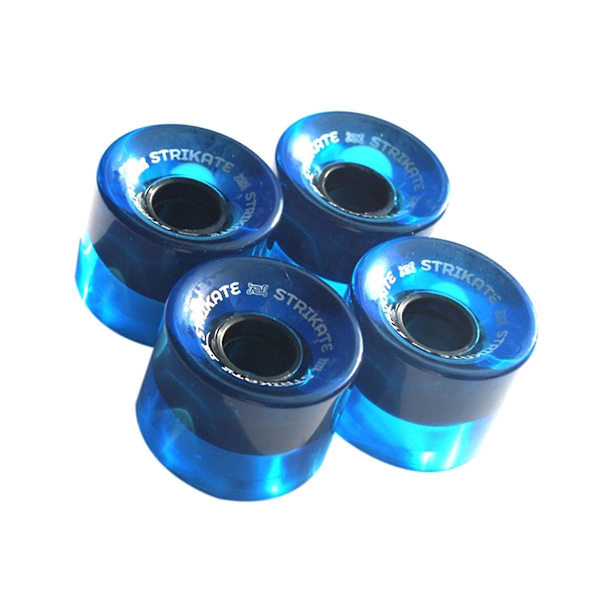 4 stk. 60x45mm Cruiser Skateboard Hjul Pu Hjul Longboard Cruiser Hjul, [db] Transparent Blue