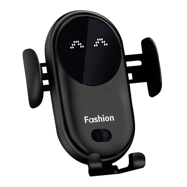 Biltelefonholder Trådløs Lader Med Smil Lys Roterbar Navigasjon Holder For Suv Bil s202412247922 db Black