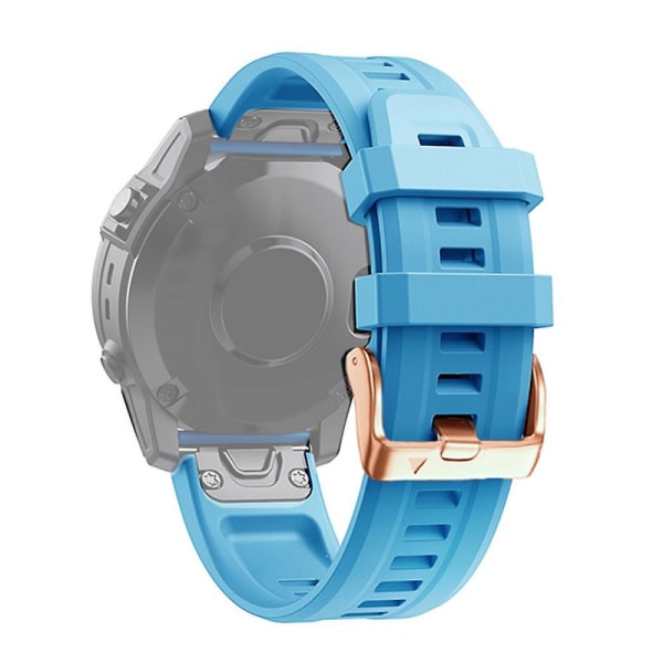 Rosegullspenne i silikon med spenne for Garmin Fenix 6s Pro Skyblue