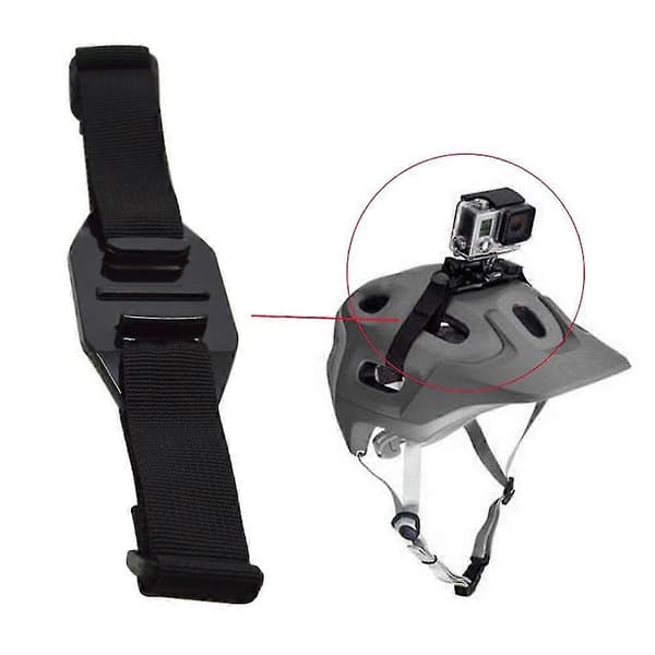 Justerbart hjälmfäste med ventilationsrem för actionkamera till GoPro