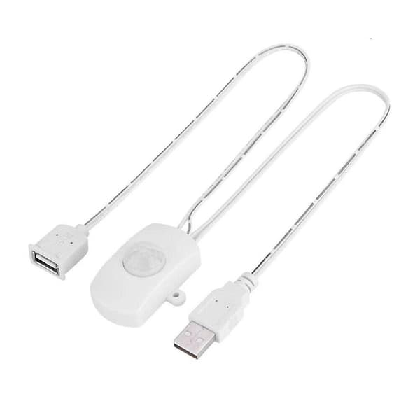 PIR bevegelsessensorbryter 5-24v kroppsinfrarød detektorbryter for LED-stripe lys Ft  [dB} White