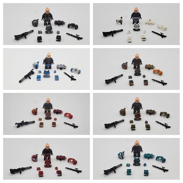 Star Wars Custom Heavy Mandalorian Mini Figures Assortment Set 8pcsDB