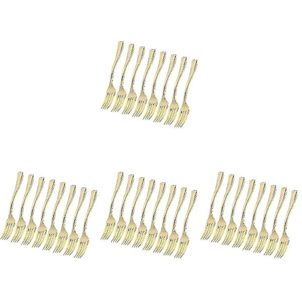 120 stk. Engangs Mini Gaffler Frugt Dessert Pudding Gaffler Festartikler Til Restaurant Ktv (Gylden) DB 96 pcs