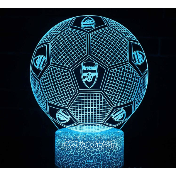 Fotbollspresenter för pojkar Fotboll 3d Illusion Lampa Fotboll 3d nattlampa Present för pojkar, flickor